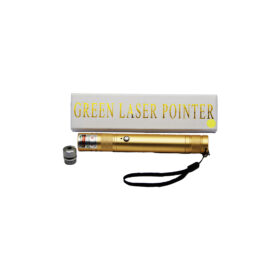 LAZER POINTER USB Lİ - GOLD YEŞİL LAZER METAL KASA BEYAZ KUTU (K0)