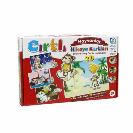 Çocuk LC7205 Laço, Cırtlı Hikaye Kartları Hayvanlar