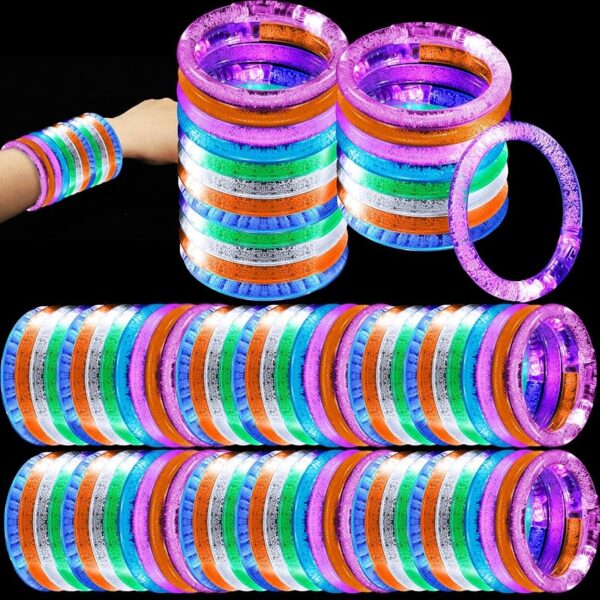 Led Işıklı Pilli Işıklı Rengarenk Bileklik Işıklı Bilezik Karışık Renk 1 Adet (K0) - Görsel 5