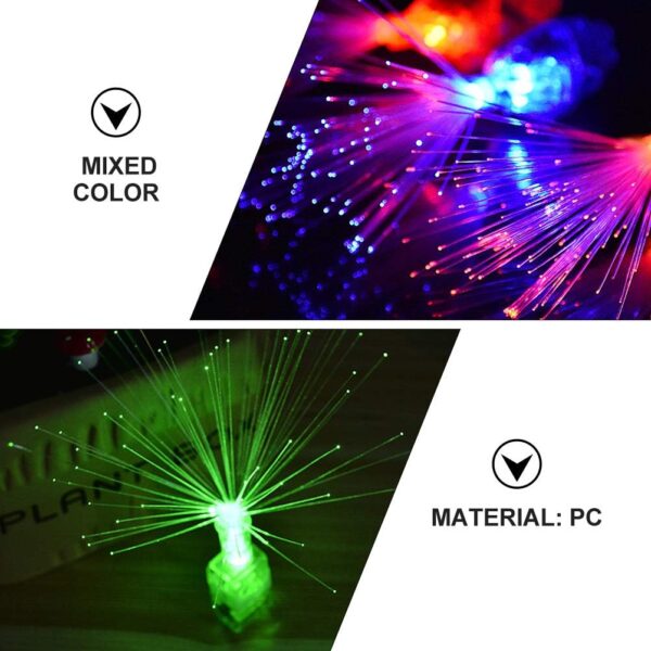 Led Işıklı Renkli Püsküllü Parmak Işığı 4 Renk 4 Adet (K0) - Görsel 4