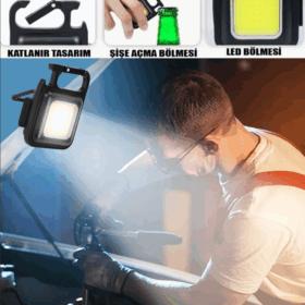 Led Işıklı Flash Özellikli 4 Modlu  Anahtarlık El Feneri