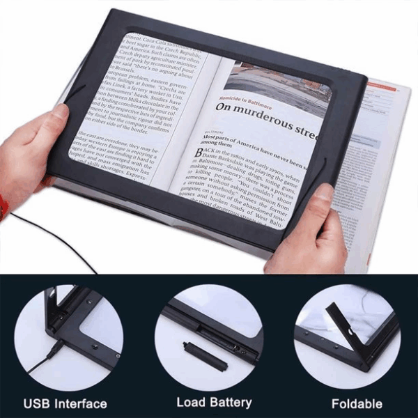 Led Işıklı Kitap  Okuma Büyüteç - Görsel 4