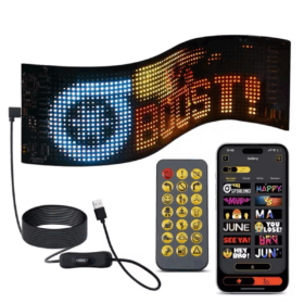 Led Panel Cama Yapışan Telefon Kontrollü Led Ekran Panel 16*64 Led Sayısı