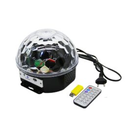 LED RGB - USB - AUX - SD CARD FLASHBELLEK HEDİYELİ MÜZİKLİ KÜRE DİSKO LAMBA (K0)