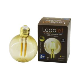 LEDOLET G-95  4W - E27   GOLD COLOR  FLAMENT RUSTİK AMPUL  400LUMEN - 2200K  KIRILMAZ GÖVDE (K0)