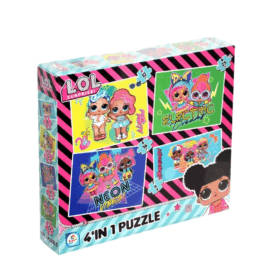 Çocuk LOL7627 Laço Kids L.O.L. 4'ü1 Kutuda Puzzle / 6+12+16+25 Parça Puzzle