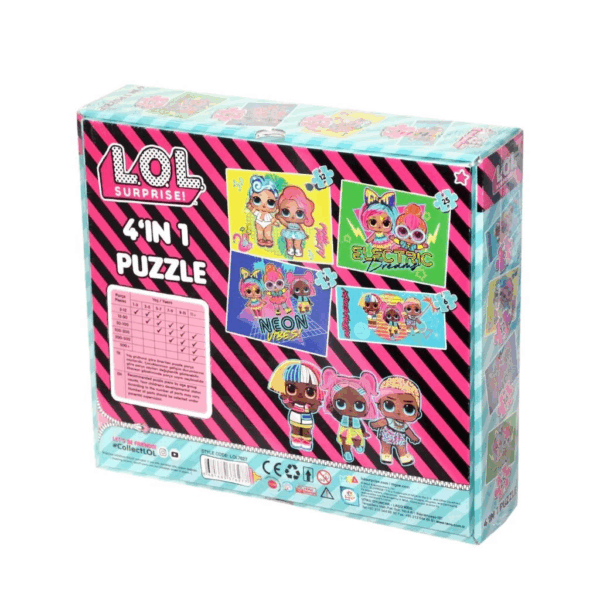Çocuk LOL7627 Laço Kids L.O.L. 4'ü1 Kutuda Puzzle / 6+12+16+25 Parça Puzzle - Görsel 2