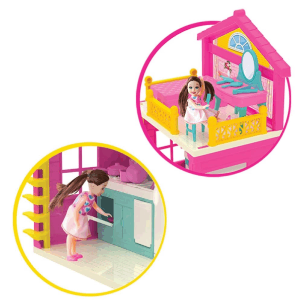Çocuk Lola'nın 2 Katlı Evi Aktivite Oyun Seti - Görsel 5