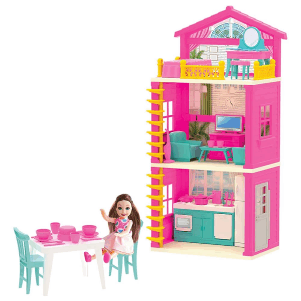 Çocuk Lola'nın 3 Katlı Evi Aksuarlı Oyun Evi - Görsel 3