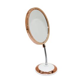 MAKYAJ AYNA OVAL SPİRALLİ ESNEK GÖVDELİ ÇİFT TARAFLI BÜYÜTEÇLİ AYNA 14.5X17.5X31CM (K0)