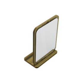 MAKYAJ AYNASI AHŞAP ÇERÇEVE - AÇ KAPA STANDLI DİKDÖRTGEN 16X21CM (K0)