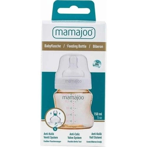 Mamajoo Gold Biberon 150ml ve Anti Kolik Biberon Emziği No1 - Görsel 5