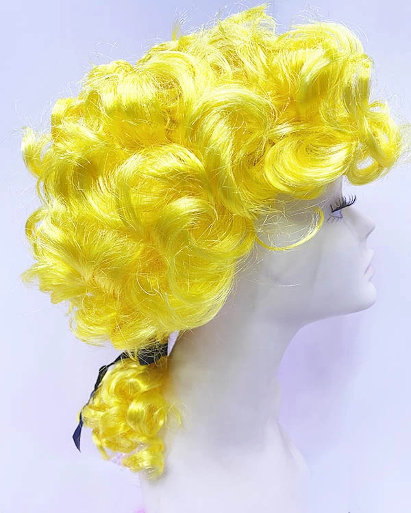 Çocuk Marquis Baroque Peruk Barok Dönem Yargıç Peruğu Sarı Renk - Görsel 3