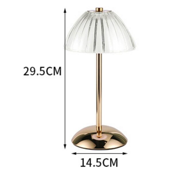 Masa Üstü Taşınabilir USB Şarjlı Dokunmatik Eskitme Huni Model Led Kristal Abajur W-029 (K0) - Görsel 4