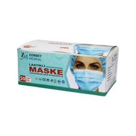 MEDİKAL 50PCS SİYAH CERRAHİ YÜZ MASKESİ (K0)