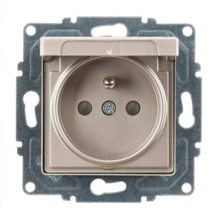 Günsan Eqona Mocha Çocuk Korumalı Kapaklı UPS Priz - Klipsli