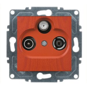 Günsan Visage Kiraz Vidalı Uydu Prizi Geçişli (Sat-TV-Radyo)