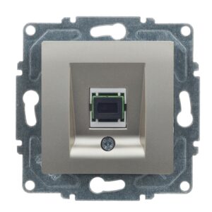 Günsan Visage Metalik Bej Vidalı Fiber Optik Data Prizi