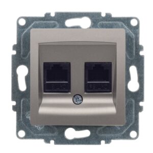 Günsan Visage Data + Nümeris Telefon Prizi (RJ45 Cat5E + Cat3)