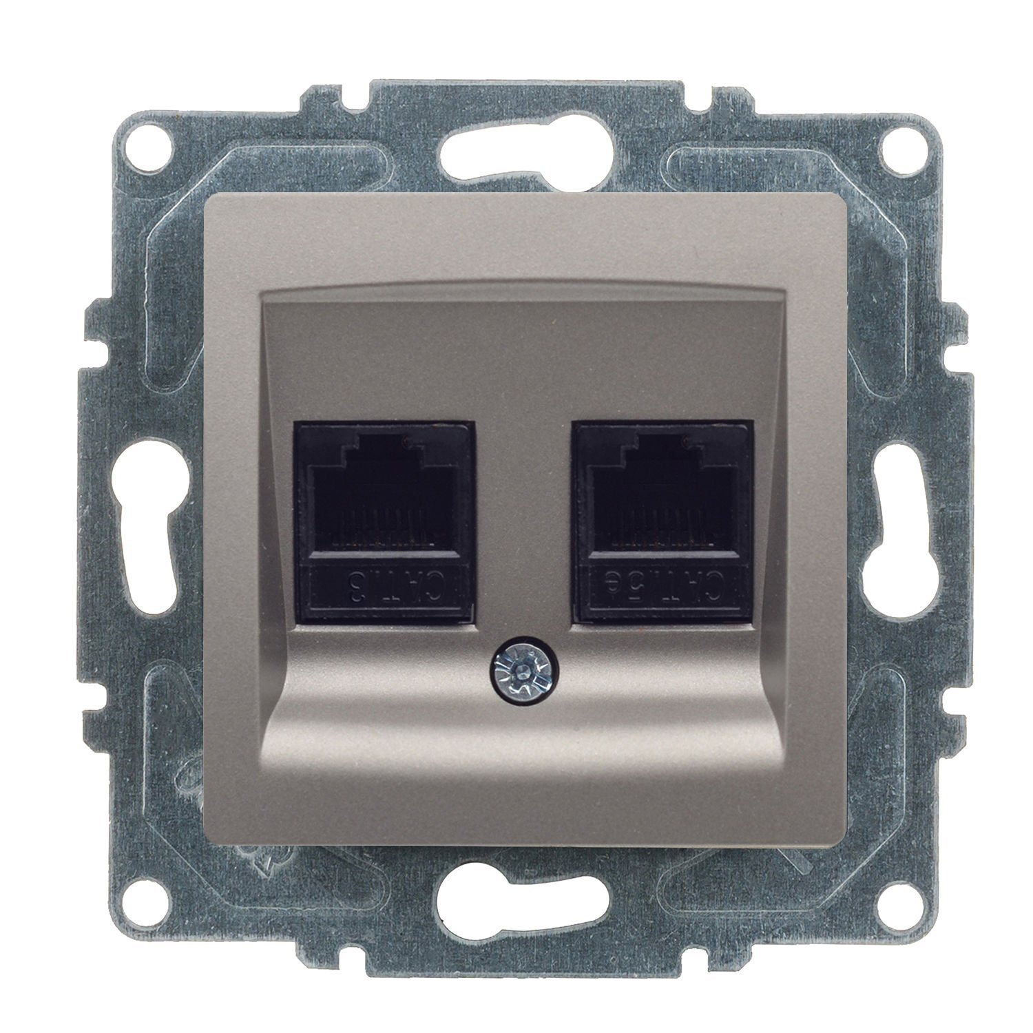 Günsan Visage Data + Nümeris Telefon Prizi (RJ45 Cat5E + Cat3)