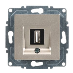 Günsan Eqona Metalik Bej Vidalı USB Data Prizi