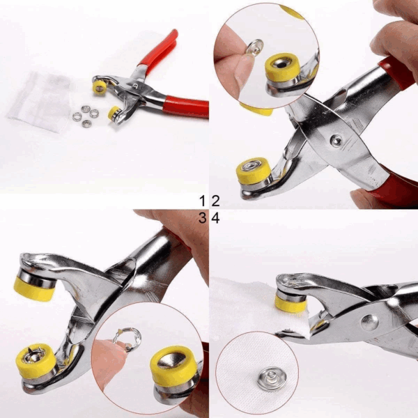 Metal Çıtçıtlı Düğme Pensesi Ve Düğmesi (25 Set) - Görsel 5