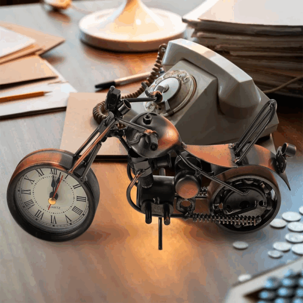 Metal Motosiklet Saat - Görsel 2