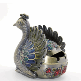 Metal Tavuskuşu Figürü Küllük Alk1663