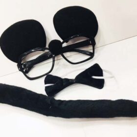 Mickey Mouse Gözlüğü Papyonu Kuyruğu Seti (K0)