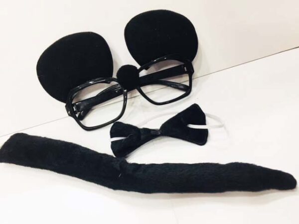 Mickey Mouse Gözlüğü Papyonu Kuyruğu Seti (K0) - Görsel 2