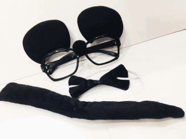 Mickey Mouse Gözlüğü Papyonu Kuyruğu Seti - Görsel 2