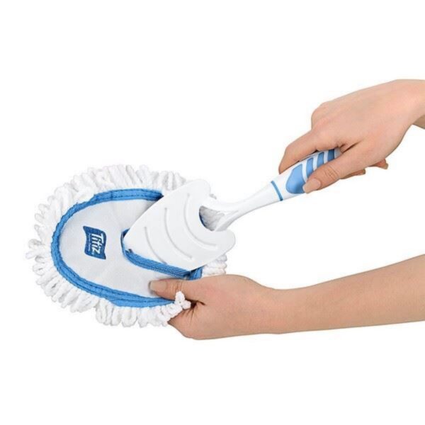 Mikrofiber Duster Toz Leke Kir Alıcı Temizleyici Tutacaklı Temizlik Bezi Aparatı Malzemesi (K0) - Görsel 4