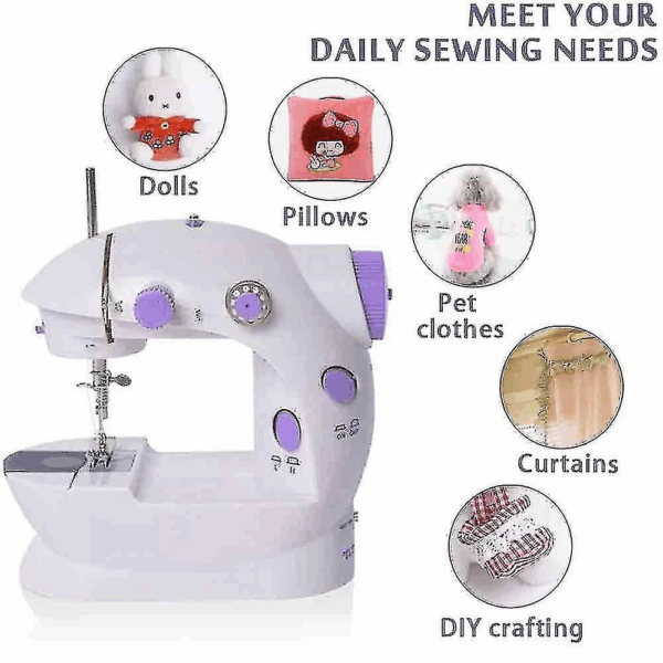 Mini Ev Dikiş Makinesi Pedallı Sewing Machine - Görsel 2