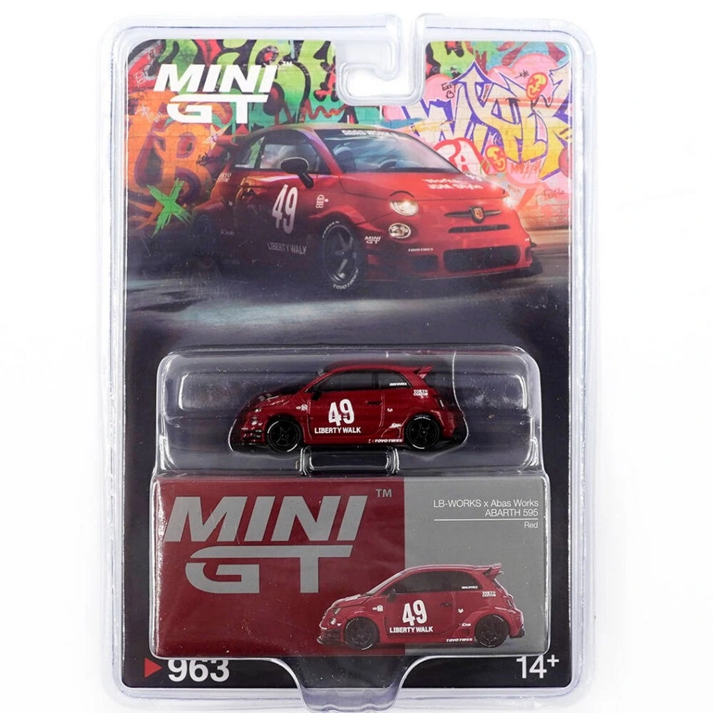 Mini GT 1/64 LB-WORKS x Abas Works ABARTH 595 Red - Blister Paket - Görsel 2