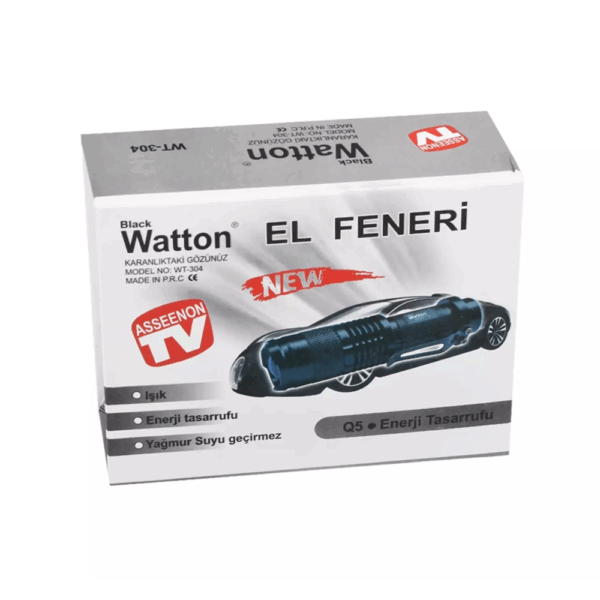 Mini Güçlü Şarjlı Pilli El Feneri  Wt-304 - Görsel 2