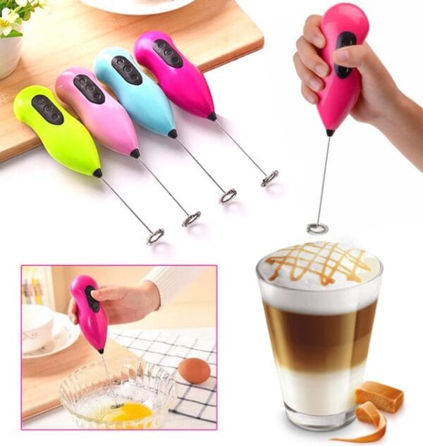 Mini Pilli Karıştırıcı ve Köpürtücü El Mikseri (K0)