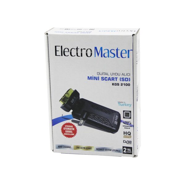 MİNİ SCART SD DİJİTAL UYDU ALICISI 360° GOLD BAŞLIK UYDUDAN OTOMATİK KANAL GÜNCELLEME KGS-2100 (K0)