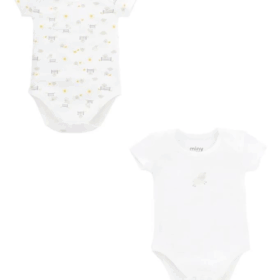 Minycenter Unisex Bebek 2'Li Body Set 24U001 Karışık Renkli