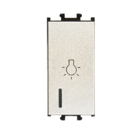 Günsan Domino Metalik Bej Vidalı Işıklı Liht Anahtar