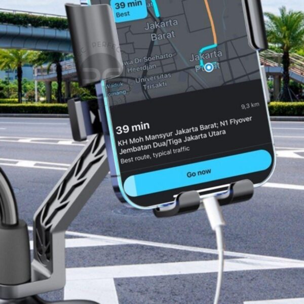 Motor,Motosiklet,Bisiklet ,Scooter İçin 360 Derece Dönebilen Dikiz Aynası Versiyonu Telefon Tutucu Aparat (K0) - Görsel 5