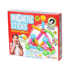 Çocuk MS-25 Manyetik Çubuklar 25 Parça -Gepettoys