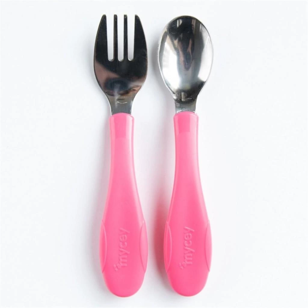 Mycey Paslanmaz Çelik Çatal Kaşık Seti Pembe - Görsel 2
