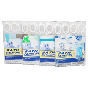 NAYLON TEK KANAT BANYO PERDESİ 180X180CM - 12 HALKALI (K0)