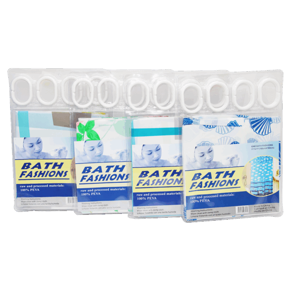 NAYLON TEK KANAT BANYO PERDESİ 180X180CM - 12 HALKALI (K0)