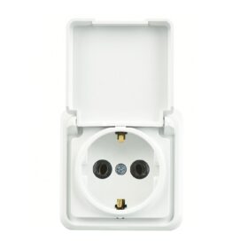 Günsan Misya Beyaz Kapaklı Topraklı Priz