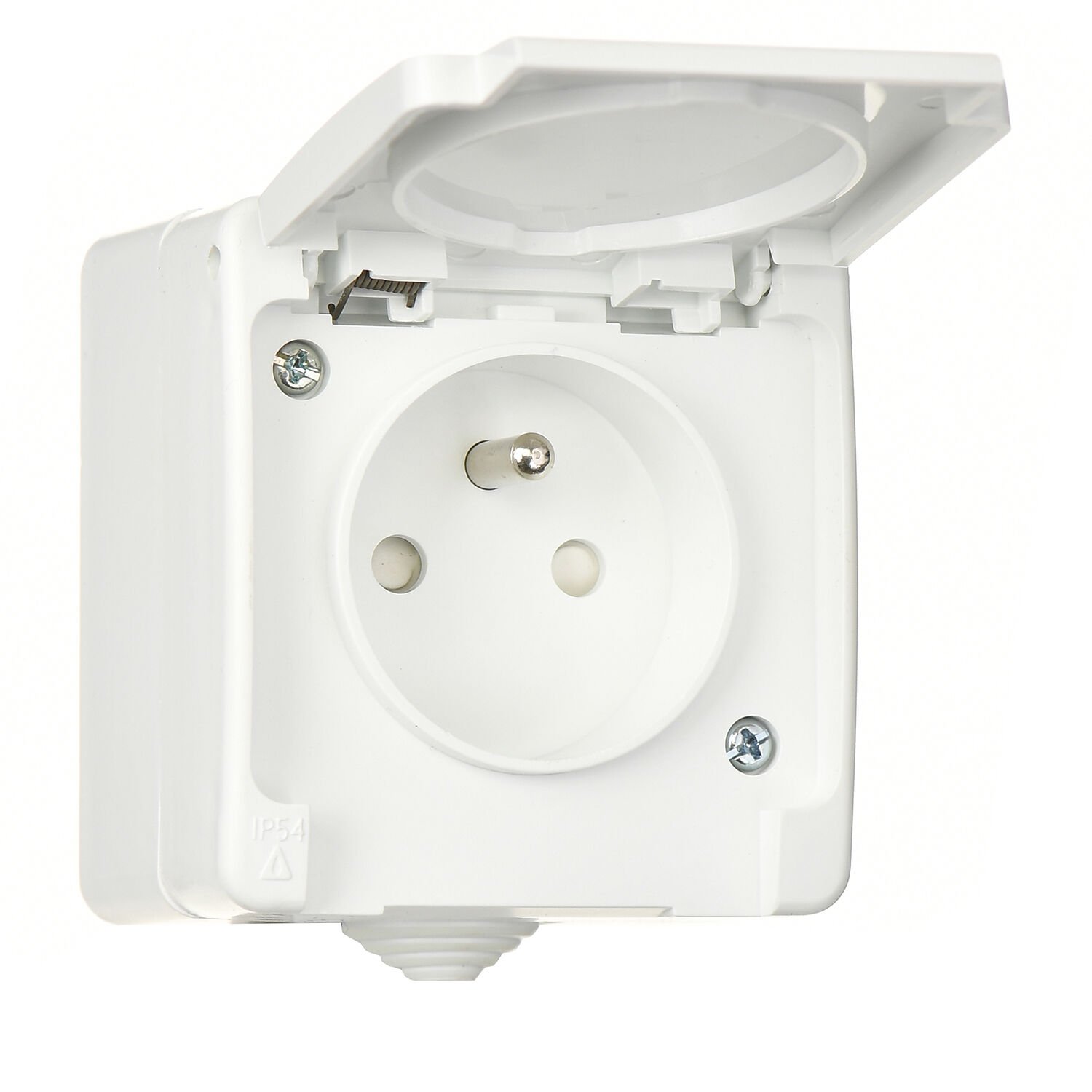 Günsan Nemliyer Beyaz Çocuk Korumalı Kapaklı Topraklı UPS Priz - Görsel 2