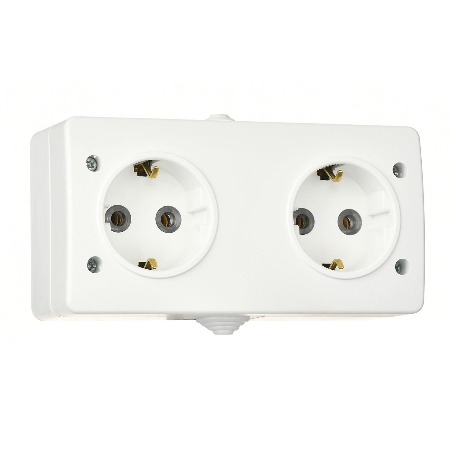 Günsan Fantasy Beyaz Kapaksız İkili Grup Priz (Topraklı Priz + Topraklı Priz) - Görsel 2