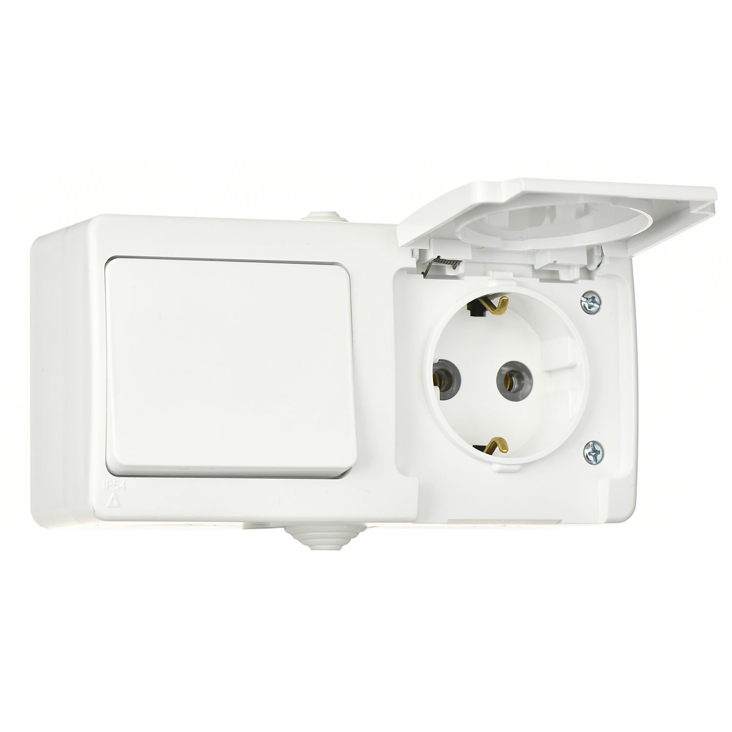 Günsan Fantasy Beyaz İkili Grup Priz (Anahtar + Kapaklı Topraklı Priz) - Görsel 2