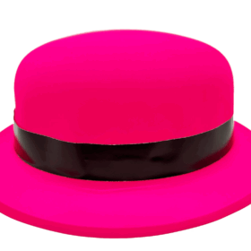 Neon Partisi Pembe Renk Melon Plastik Parti Şapkası