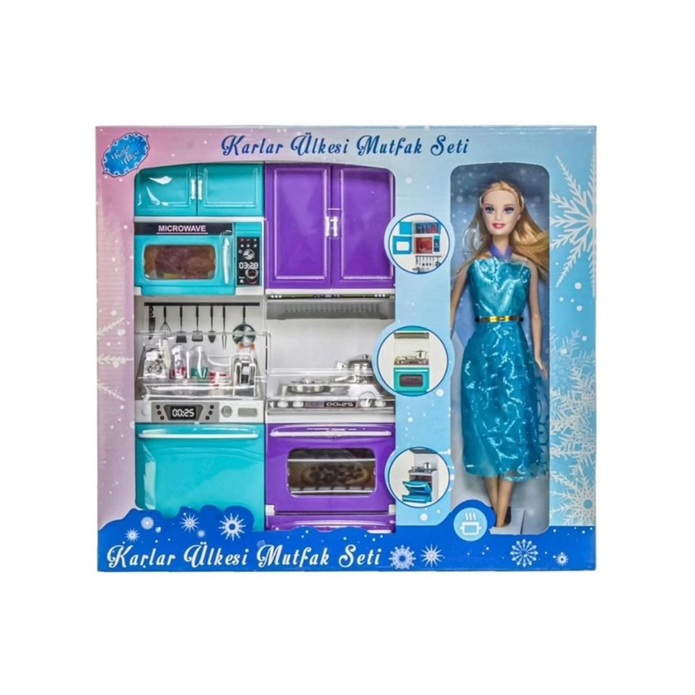 Çocuk 02332 Karlar Ülkesi 2 Li Fırın Bulaşık Bebekli - Görsel 2